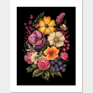 Vintage Flowers Posters and Art